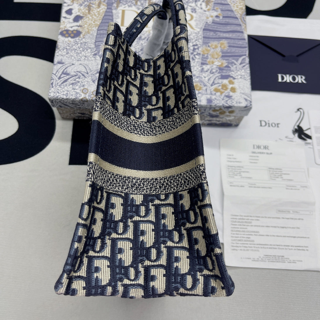 DI Small Book Tote Blue, For Womtlm, Womtlm’s Handbags 26.5cm/10.5in CD M1265ZRIW_M928