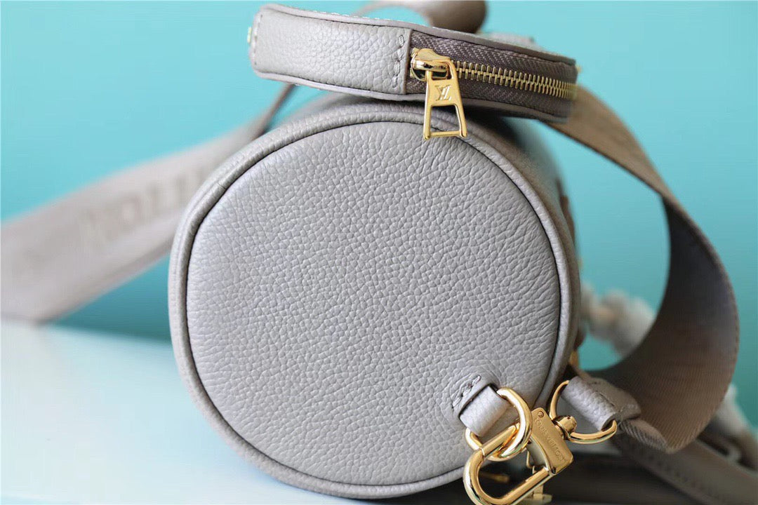 LV Papillon BB Monogram Empreinte Tourterelle / Creme Beige For Womtlm, Womtlm’s Handbags, Shoulder Bags And Crossbody Bags 7.9in/20cm LV M46031