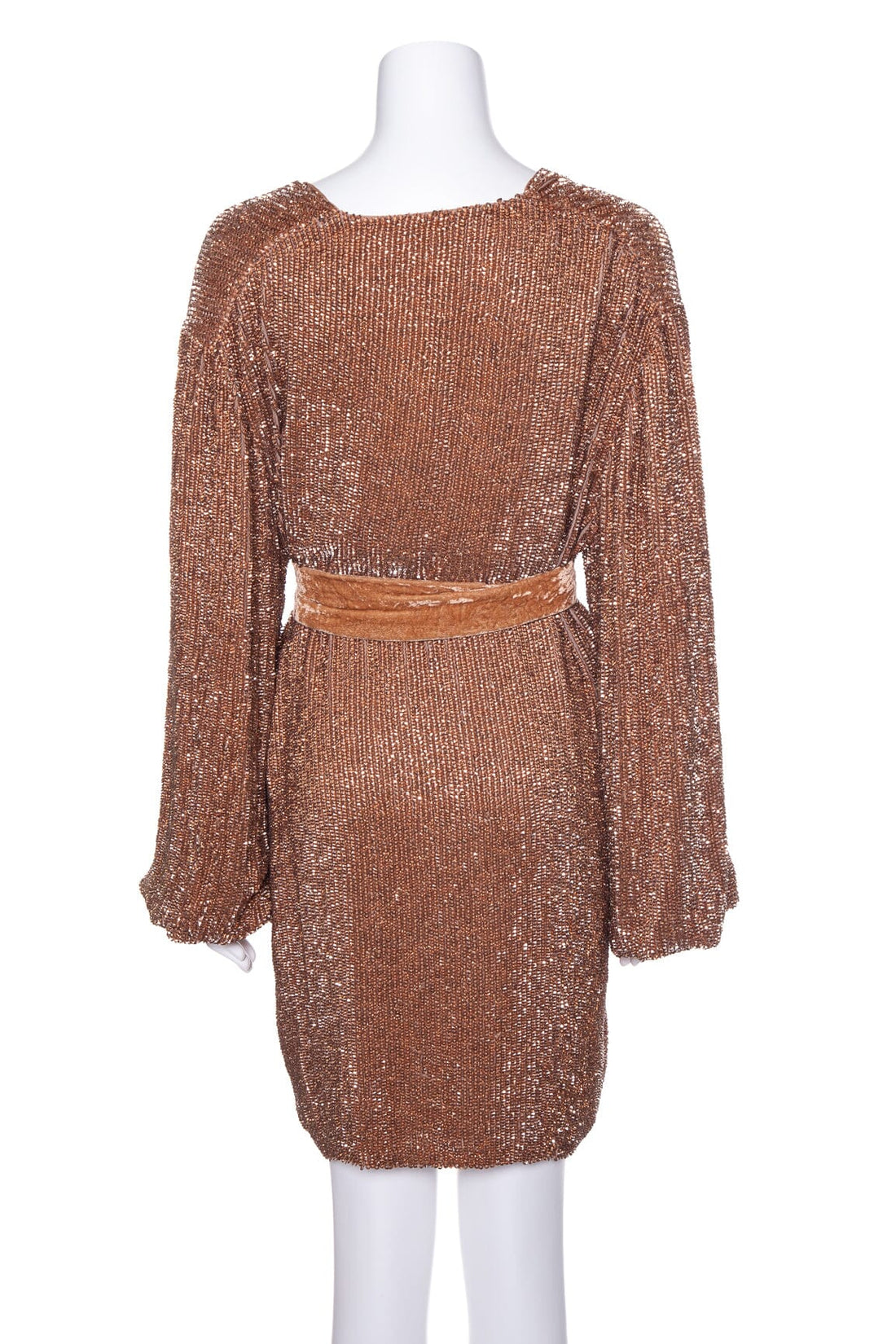 Retrofete rose Sequin Wrap Dress SZ M NWT