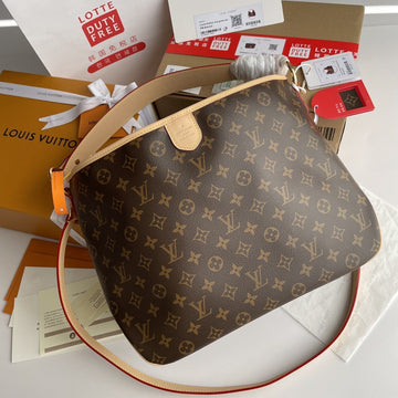 LV Delightful PM Monogram Canvas Natural For Womtlm,  Shoulder Bags 33cm LV M40352