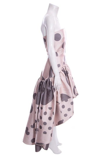 Martin Grant Pink Strapless High-Low Gown SZ 38 NWT