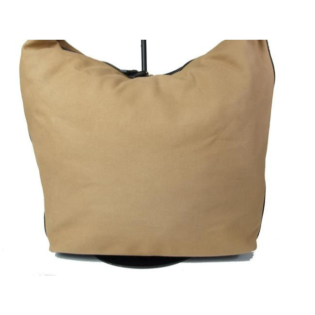 Gucci Vintage Brown And Gg Leather Hobo Bag