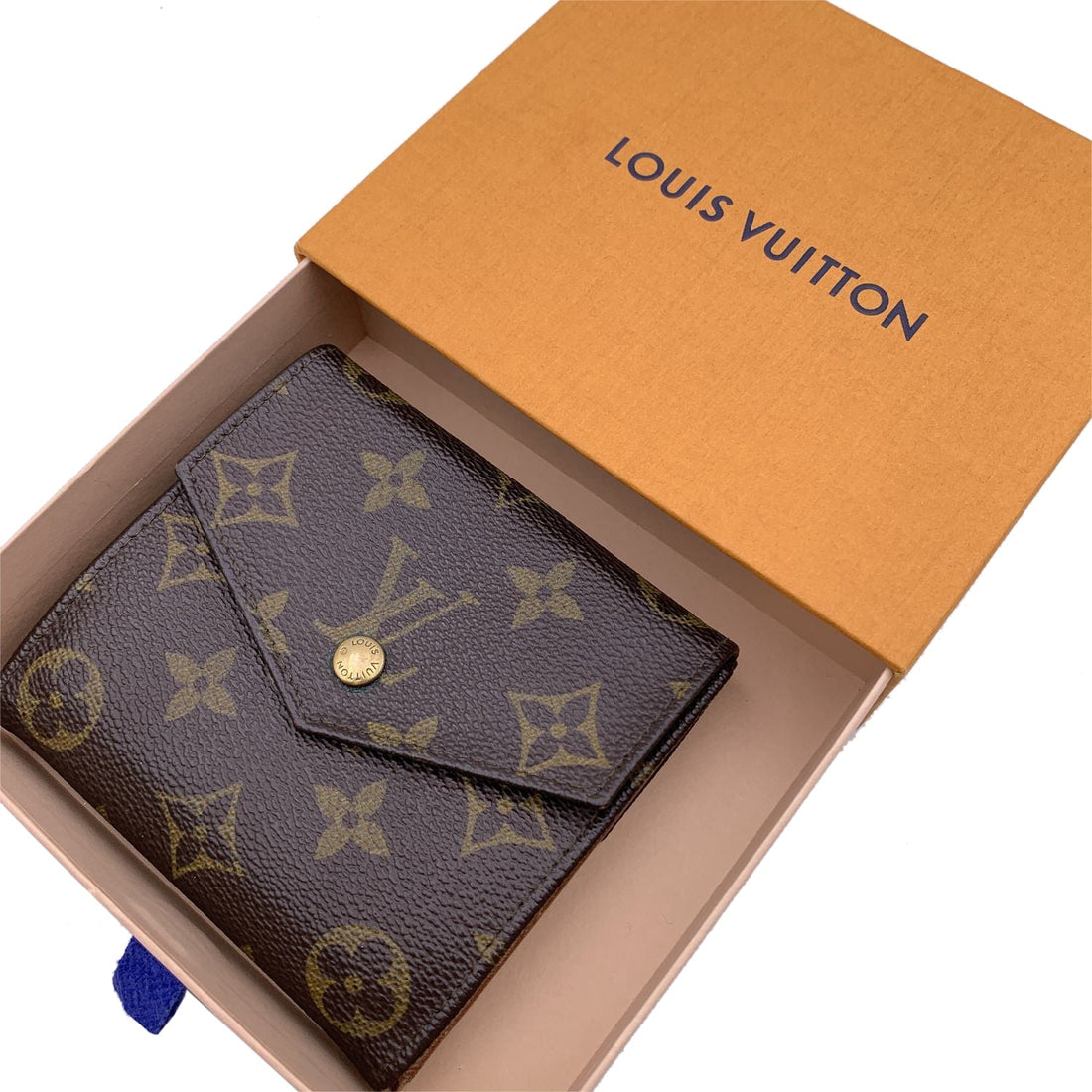 LOUIS VUITTON Vintage Monogram Compact Double Flap Wallet M61652