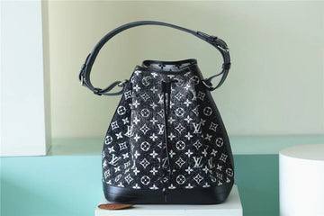 LV Petit Noe Monogram Jacquard Dtlmim Black For Womtlm,  Shoulder And Crossbody Bags 11.2in/28.5cm LV
