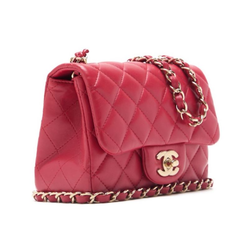 CHANEL ?CHANEL?MINI TRASSE Turnlock Chain Shoulder  Red  Shoulder Bag Mini Shoulder Bag  Bag Hybrid ? Ship??SS?Vill Mountain Online
