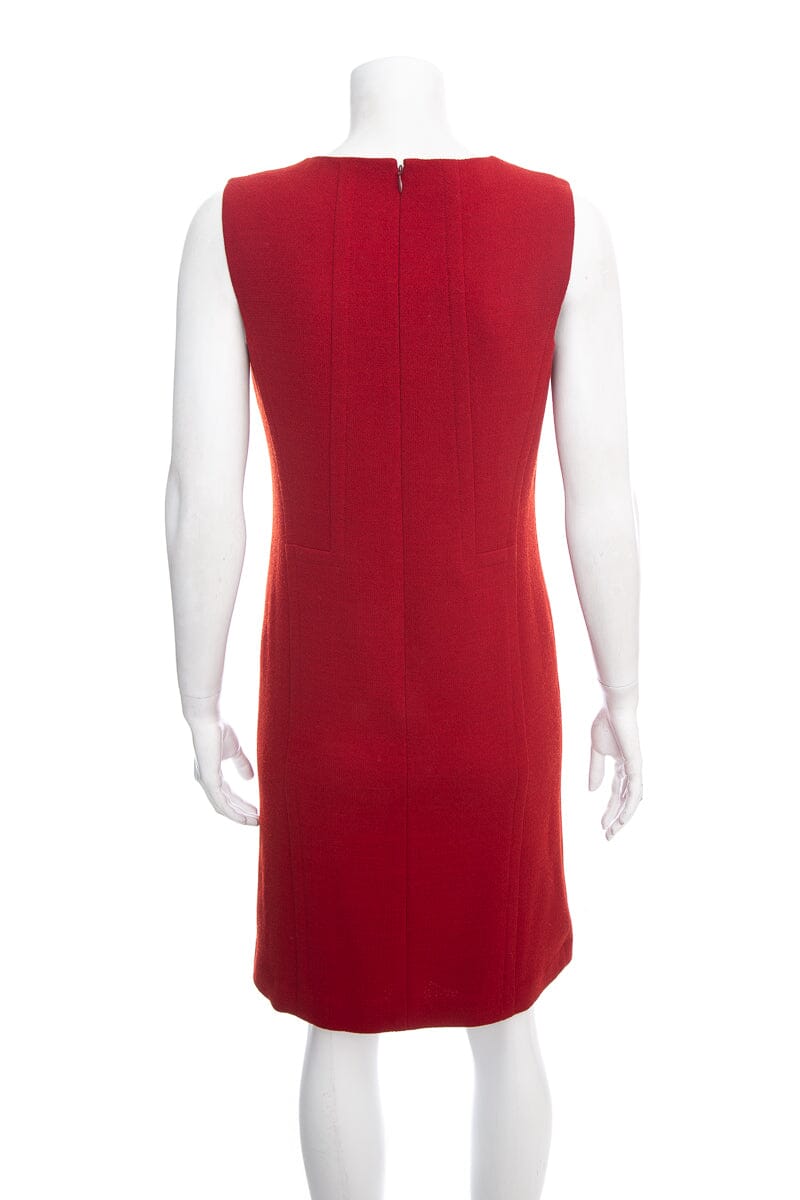 Lafayette 148 Red Sleeveless Knee Length Dress SZ 2 NWT