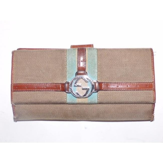 Gucci Britt Xl Shades Of Beige And Blue Canvas Leather Hobo Bag