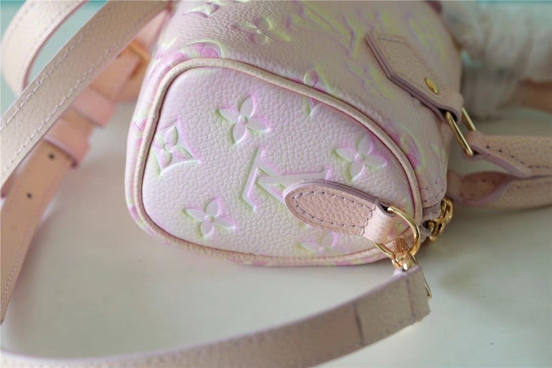 LV Nano Speedy Monogram Empreinte Pink For Womtlm,  Shoulder And Crossbody Bags 16cm/6.3in LV M81508