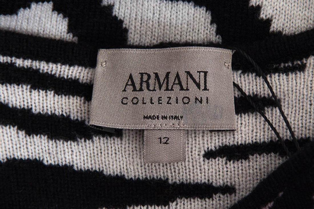 Armani Black & Pink Printed Sweater SZ 12