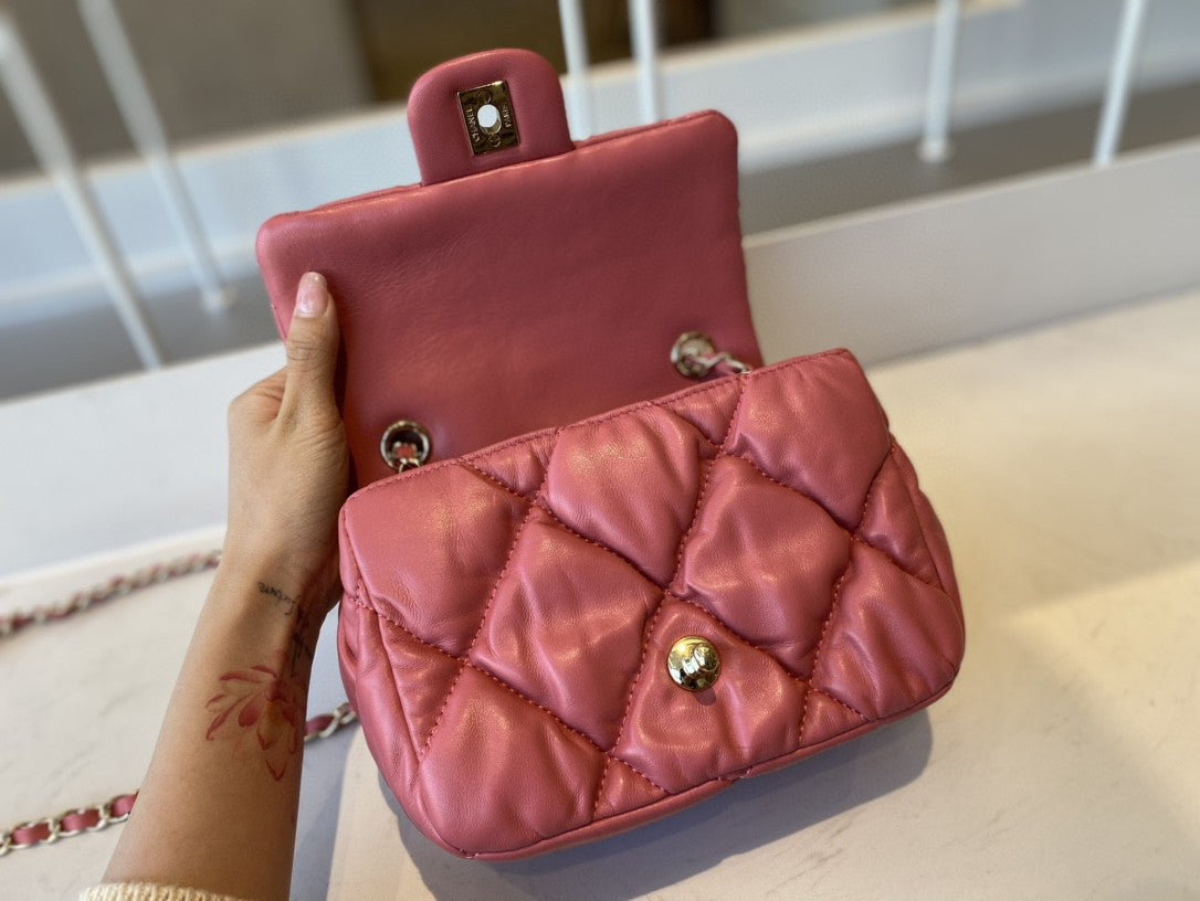 CHLSmall Flap Bag Gold Hardware PiNike For Womtlm, Womtlm&#8217;s Handbags, Shoulder Bags 7.5in/19cm AS2232