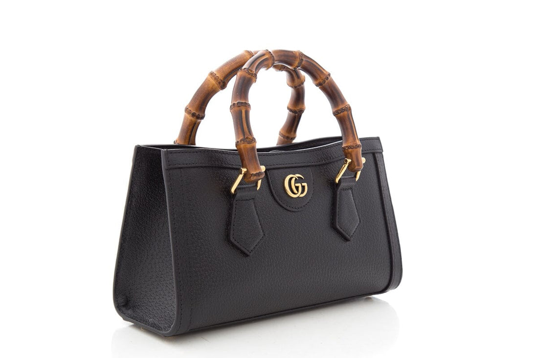 Gucci Black Diana Bamboo Handle Handbag