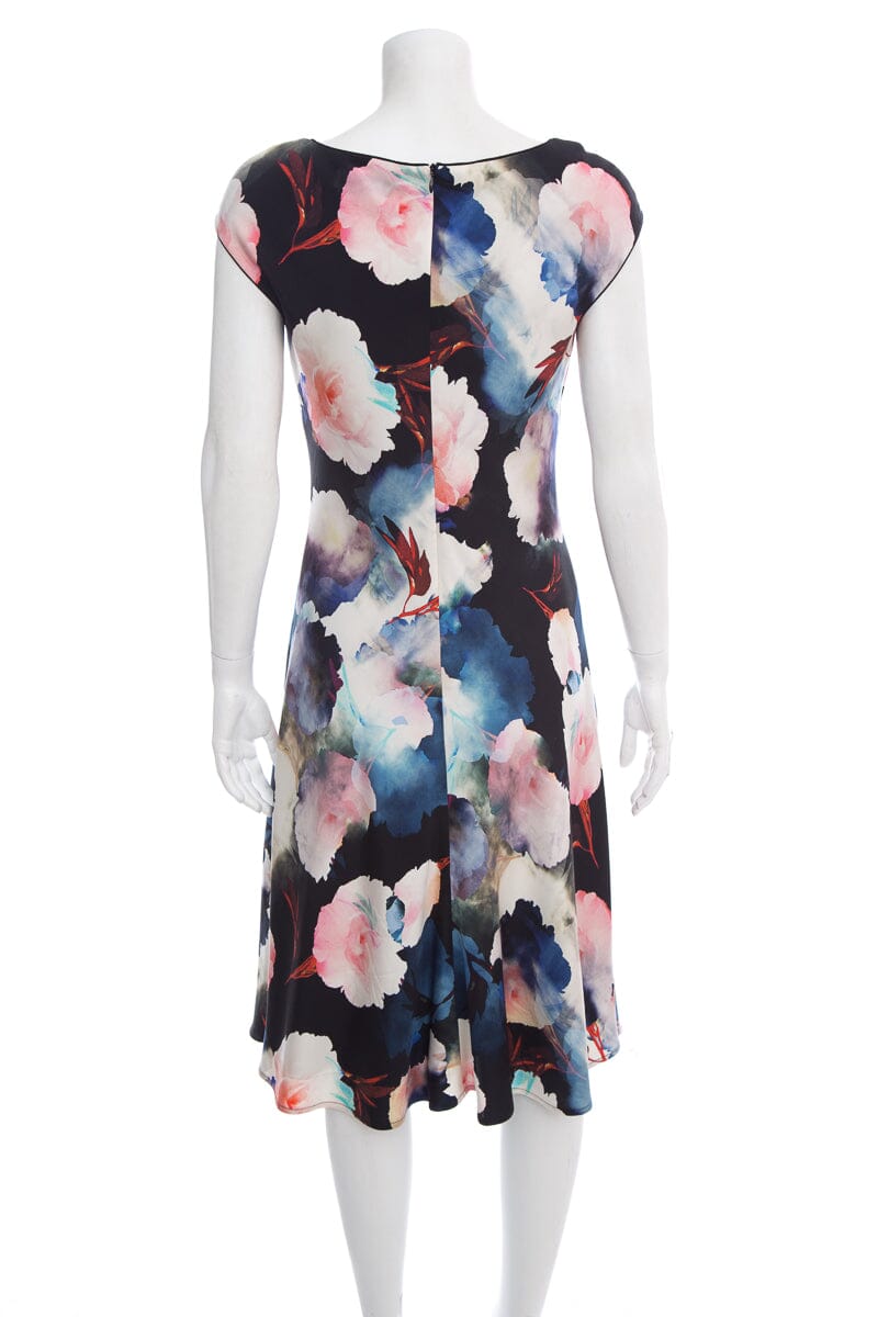 ST.JOHN Multicolor Floral Sleeveless Knee Length Dress SZ 4