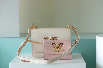 LV Twist PM Bag, Shoulder and Cross Body Bags For Womtlm Taupe Brown / Pink 7.5in/19cm LV M59886
