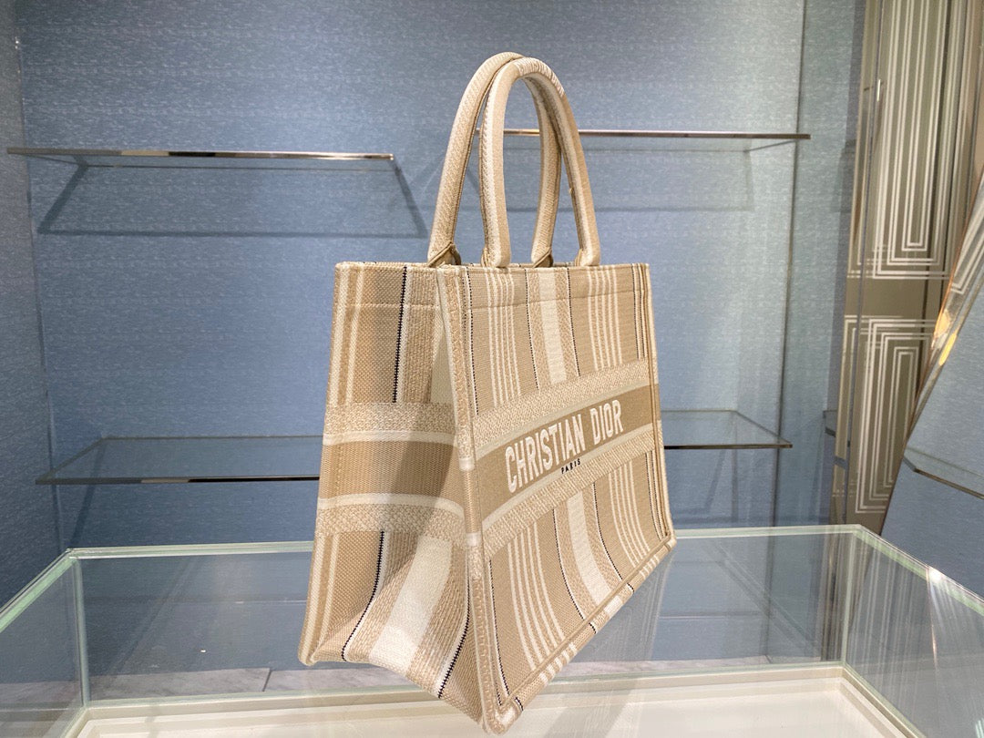 DI Medium Book Tote Beige, For Women, Women’s Handbags 14in/36cm CD