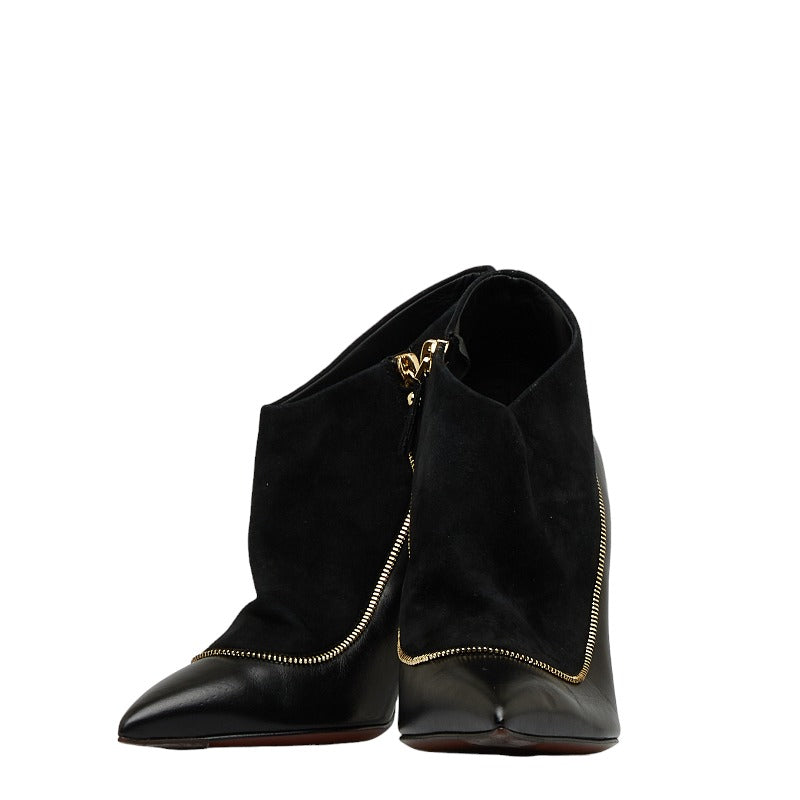 Louis Vuitton Zippoint PinHill Short Boots MA0134 Black Gold Leather Suit Louis Vuitton