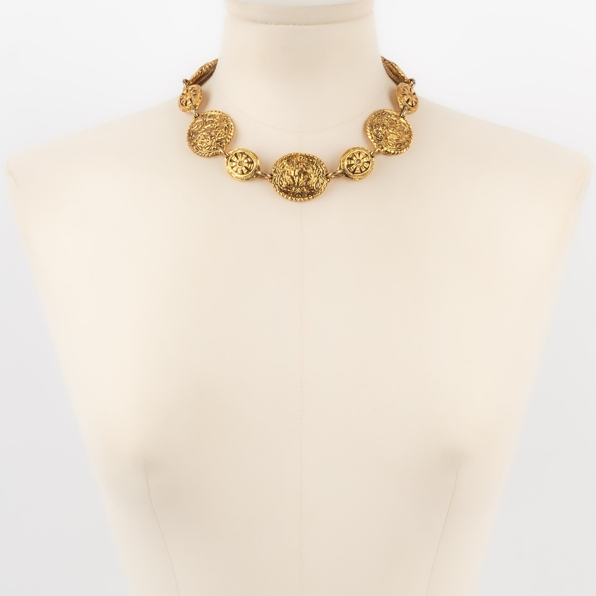 Collier dor� Chanel 1980s