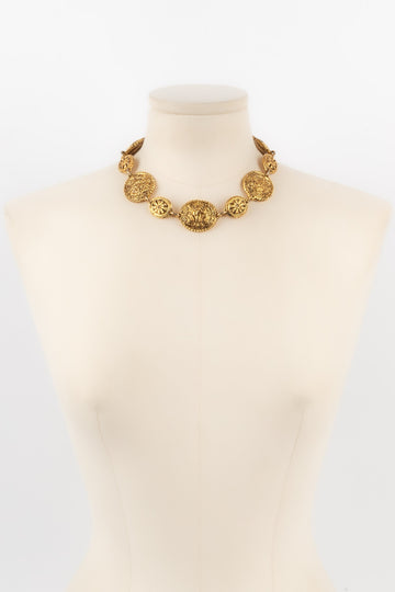 Collier dor� Chanel 1980s