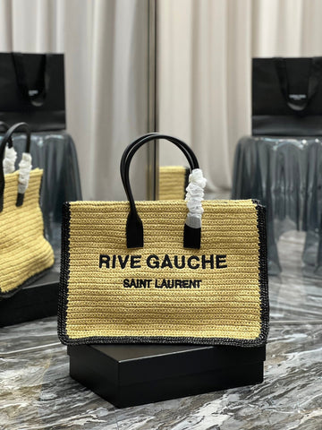 YSSL Rive Gauche Tote Bag In Raffia For Womtlm 18.9in/48cm YSL 685742GAAAG2099