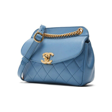 CHANEL ?CHANEL? Mini Traverse Roundflip Chain Shoulder  Blue (Gen Gold ) Shoulder Bag Miniature Shoulder Bag  Bag Hybrid ? Ship? Acoustic Online