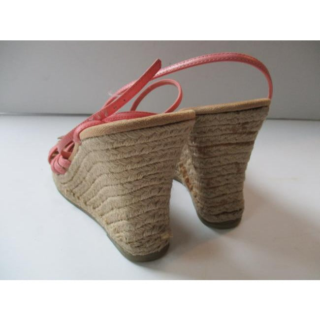 Bakers Pink Strappy Butterfly Rhinestone Espadrille Platform Sandals Size Us