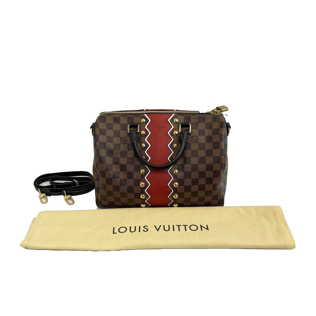 LOUIS VUITTON - LV Damier Ebene Karakoram Speedy Bandouliere 30 w/ Strap