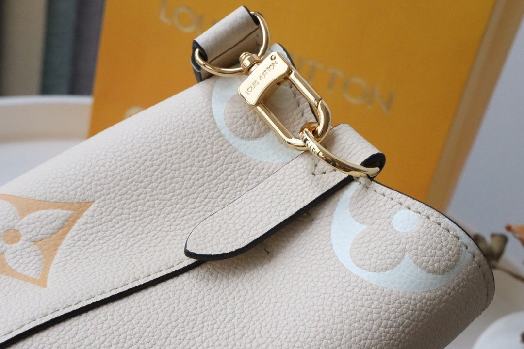LV NeoNoe BB Bucket Bag Monogram Empreinte Cream/Saffron For Womtlm, Womtlm’s Bags, Shoulder Bags 7.9in/20cm LV M45716