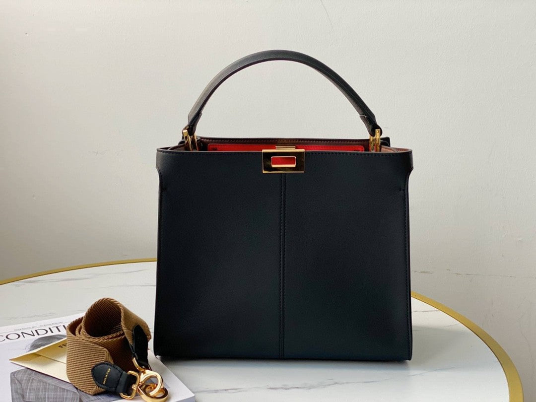 FI Peekaboo X-Lite Tote Medium Black Bag For Woman 30cm/12in