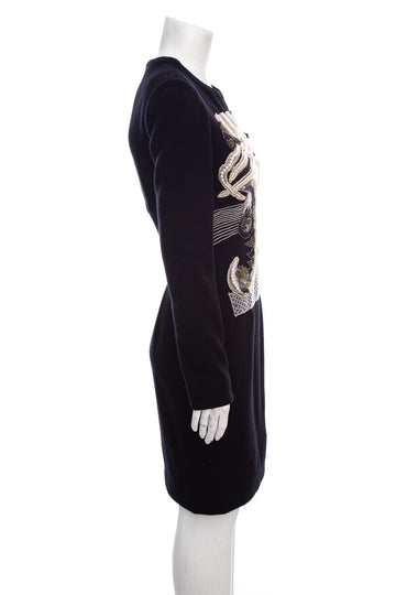 Peggy Jennings Black Embellished Dress SZ O/S NWT