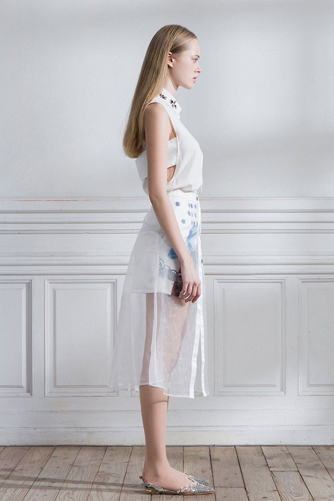 White Embellished Shirt