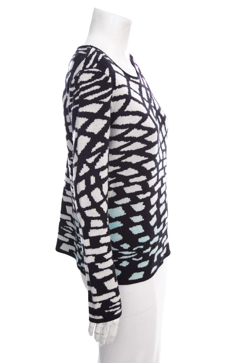 Armani Black & Pink Printed Sweater SZ 12