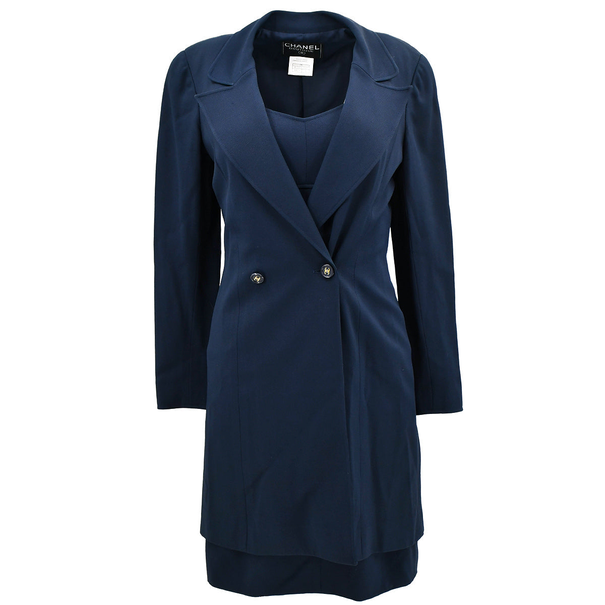 Chanel Spring 1997 Setup Suit Jacket Sleeveless Dress #38