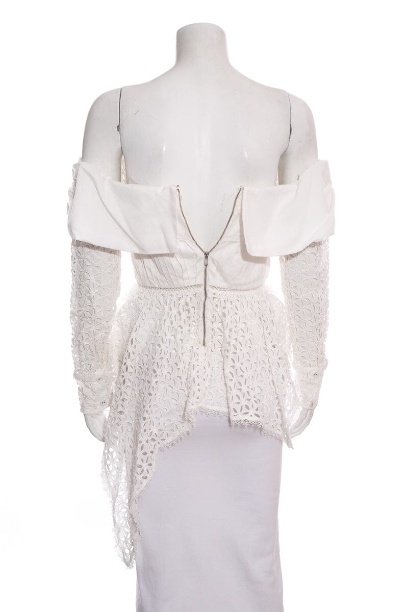 Self Portrait White Lace Blouse SZ 4