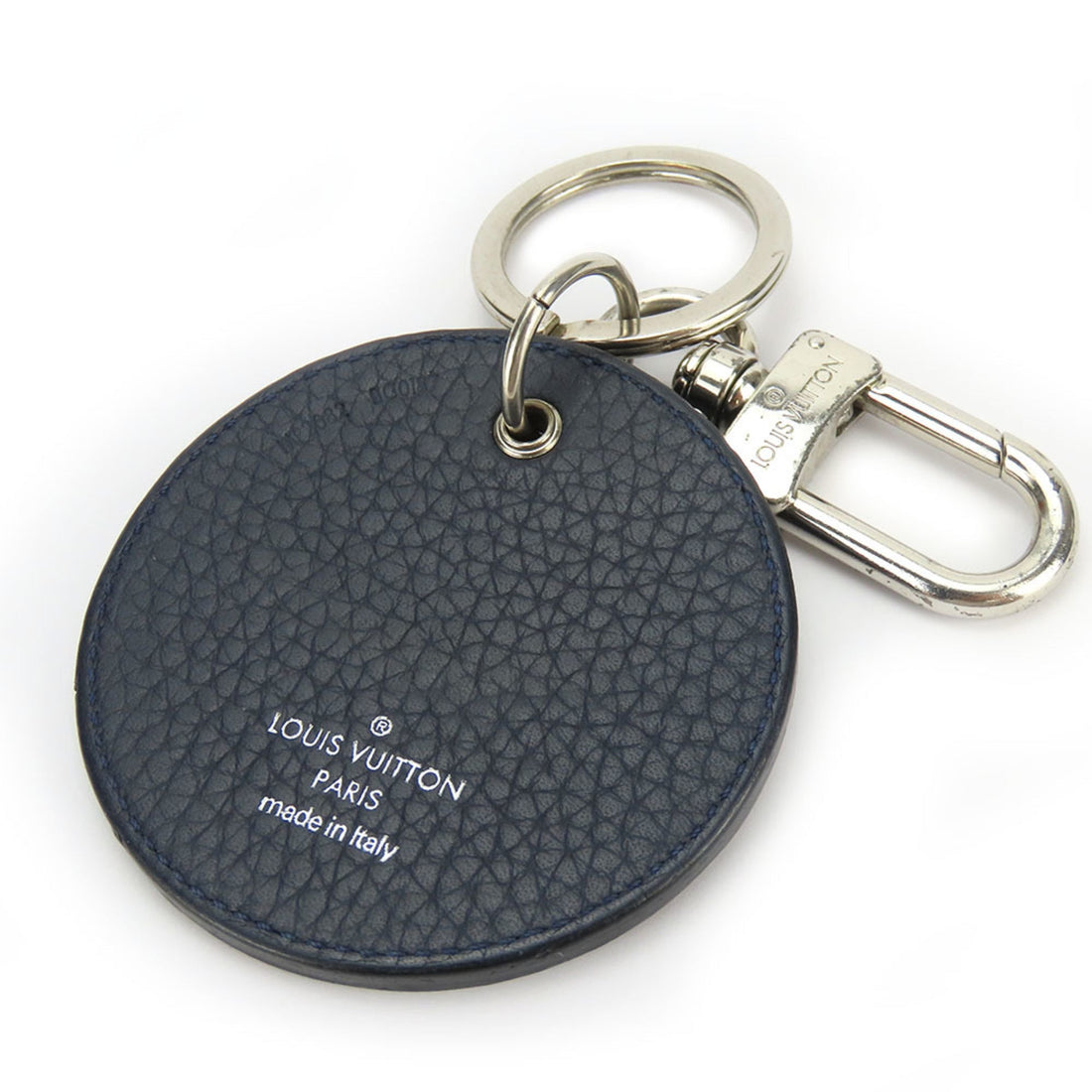 Louis Vuitton Navy  Leather Keyring