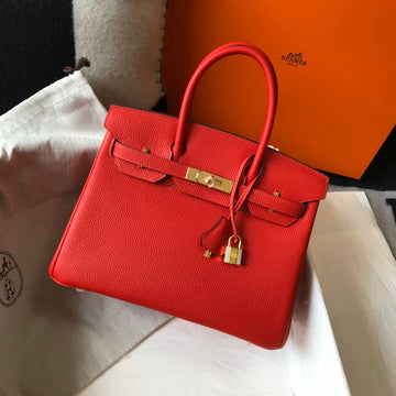 HM Birkin Rouge De Coeur Red Epsom Gold Hardware Bag For Womtlm, Handbags, Shoulder Bags 30cm/12in