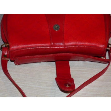 Gucci Red Micro Guccissima Print & Red Leather Shoulder Bag w Sherry Stripe