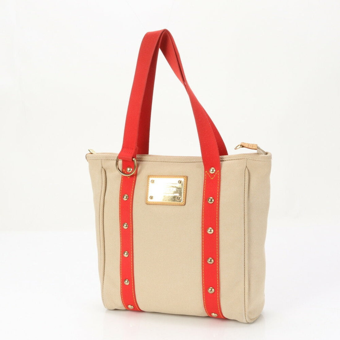 Louis Vuitton Antigua  Leather Canvas Handbag