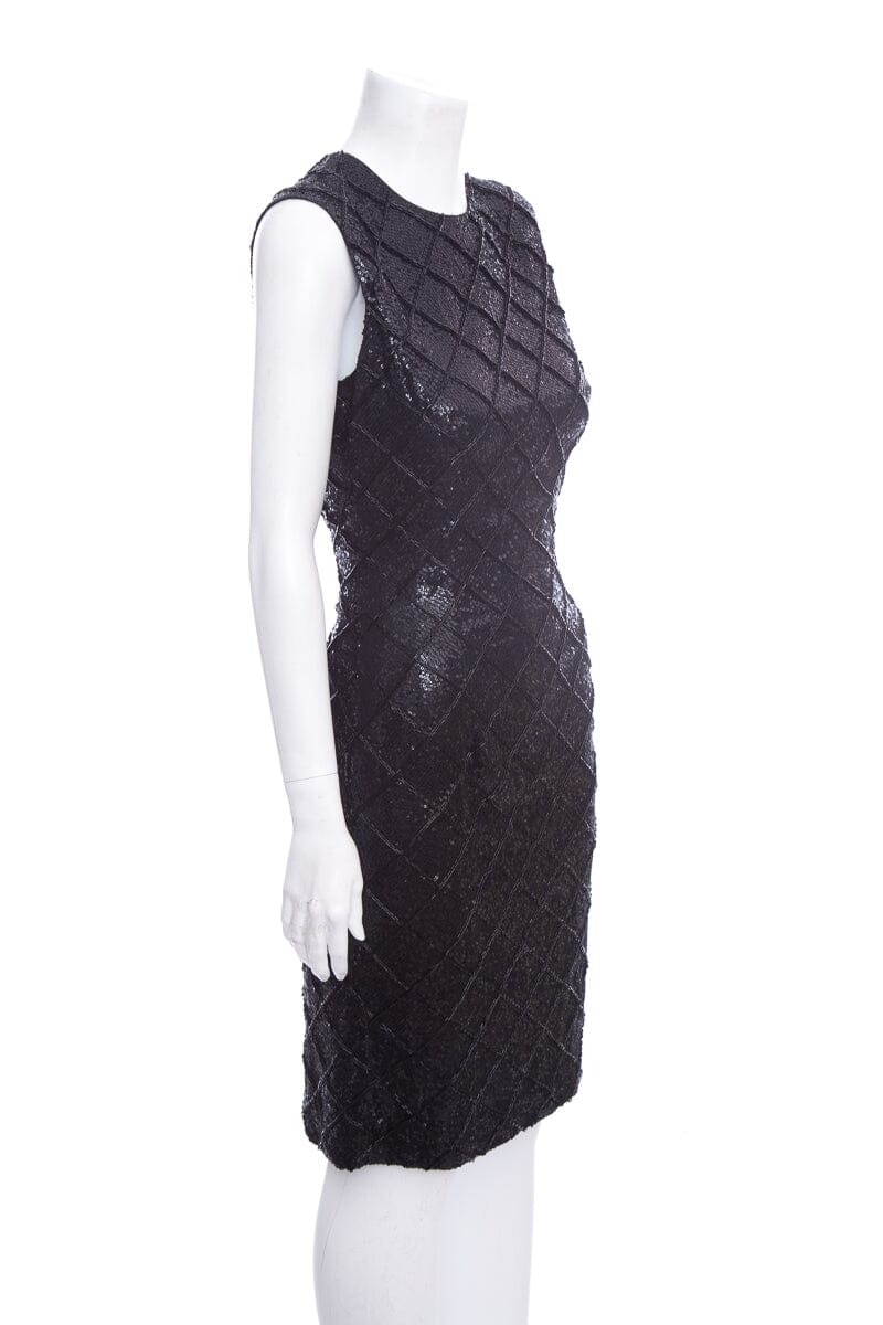 Carolina Herrera Black Beaded Dress SZ 8