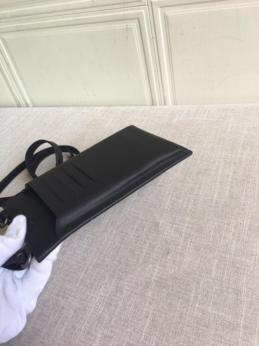 BV Zipped Card Case Shoulder Black, For Womtlm, Womtlm’s Bags 7.4in/19cm