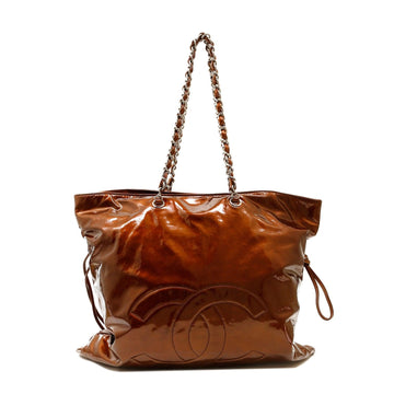 Chanel Copper Patent Leather Bon Bon Tote