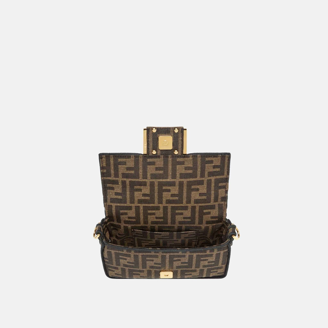 Baguette Mini Bag In Brown Fabric