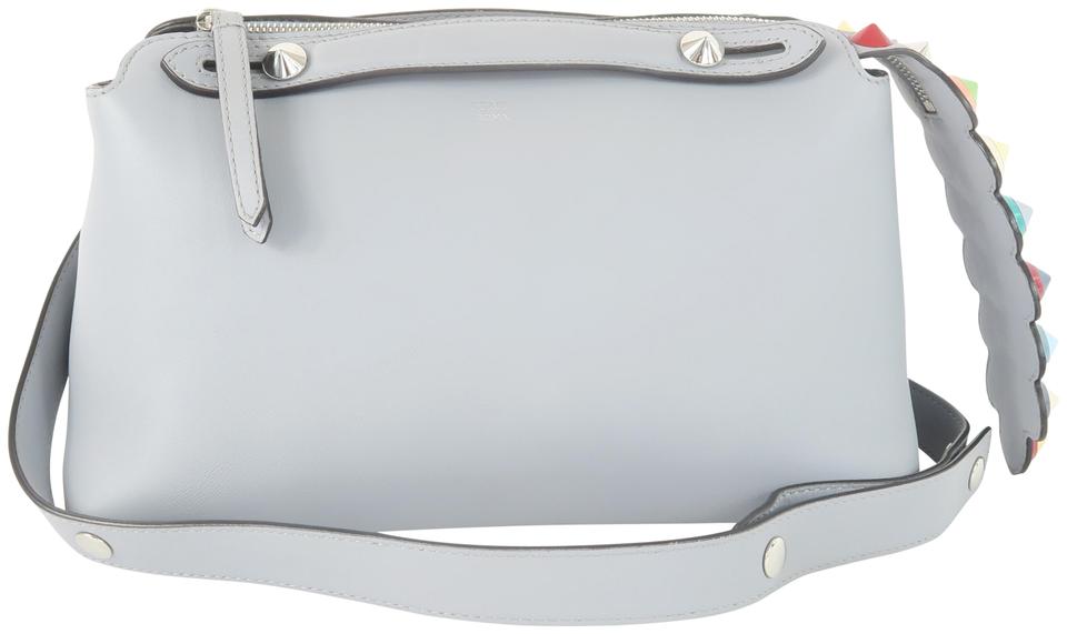 Fendi By The Leather Gray Calfskin Shoulder Bag