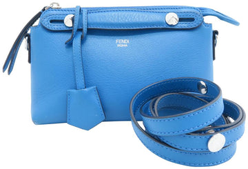 Fendi By The Way Blue Calfskin Leather Shoulder Bag