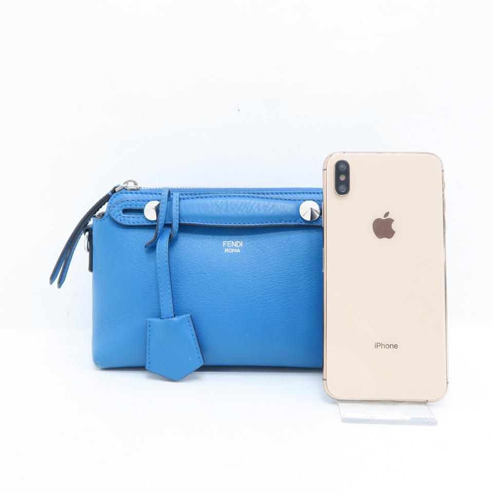 Fendi By The Way Blue Calfskin Leather Shoulder Bag