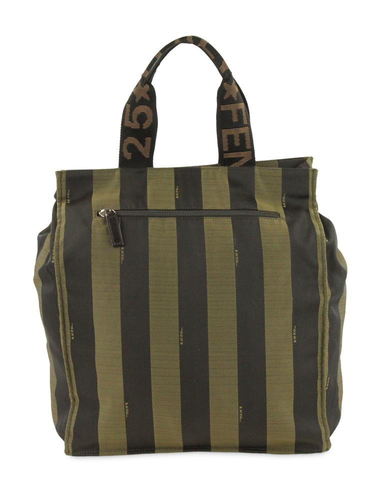 Fendi Foldable Brown Canvas Tote