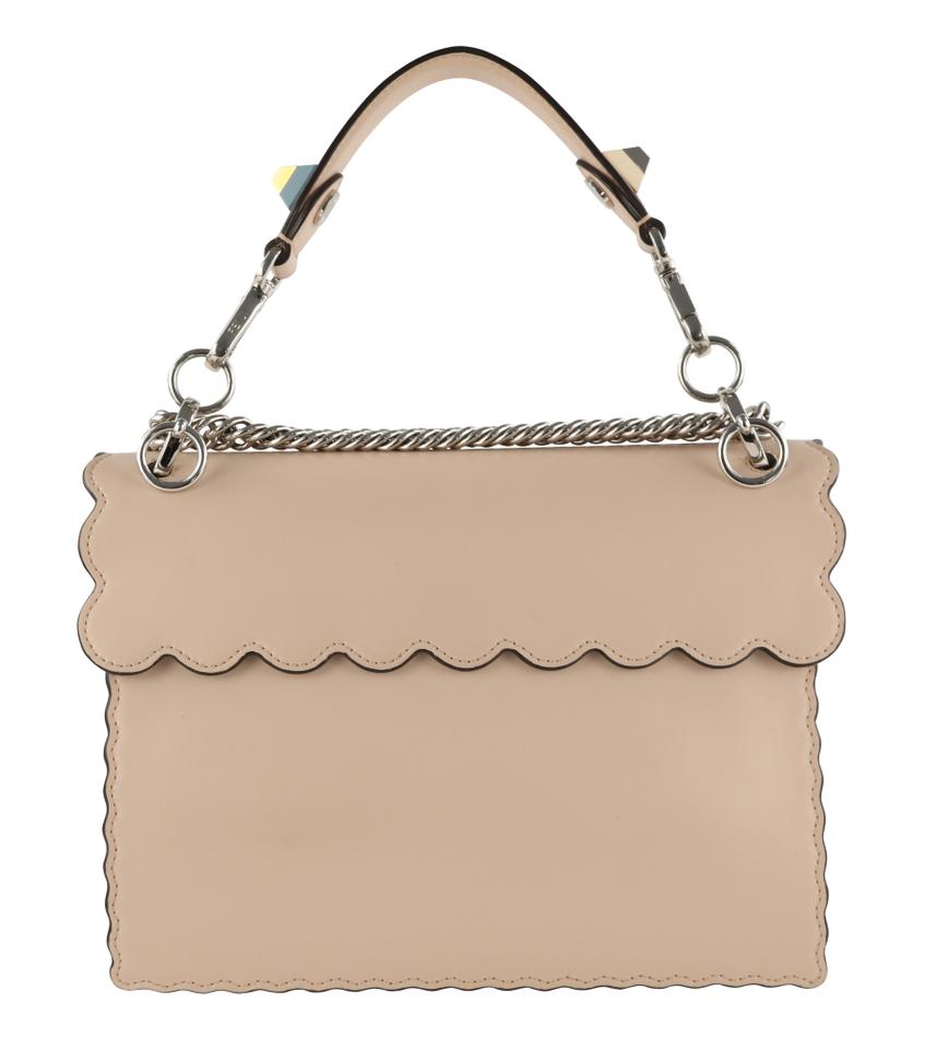Fendi Kan I Swirl Pink Leather Shoulder Bag