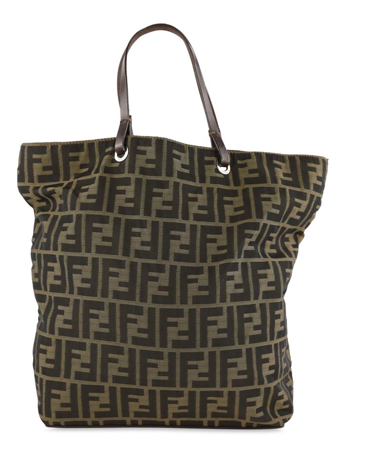 Fendi Small Zucca Brown Canvas Tote