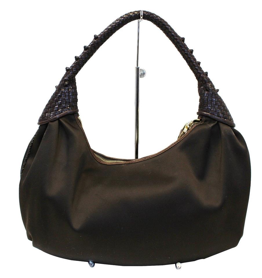 Fendi Hobo Spy Brown Leather Shoulder Bag