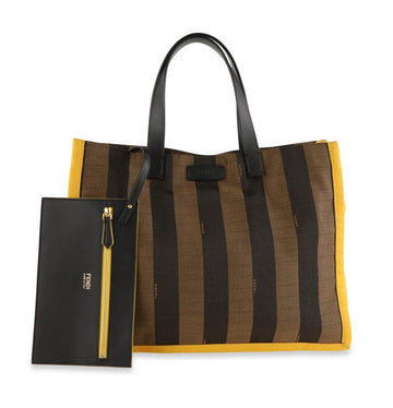 Fendi Zucca Pequin Brown Canvas Tote