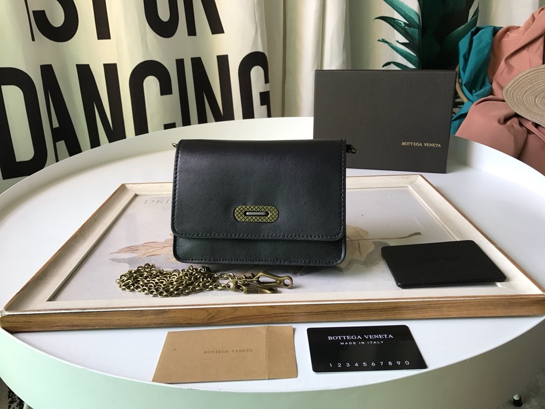 BV Crossbody Black, For Womtlm, Bags 6.9in/17.5cm