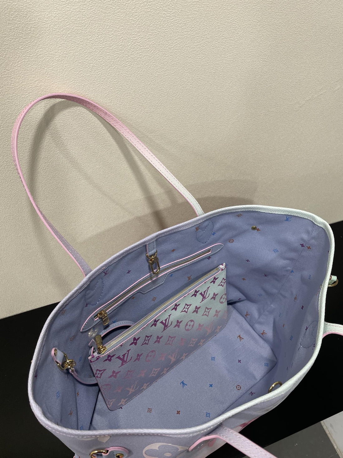 LV Neverfull MM Tote Bag Monogram Canvas Sunrise Pastel For Womtlm,  Shoulder Bags 12.2in/31cm LV M46077